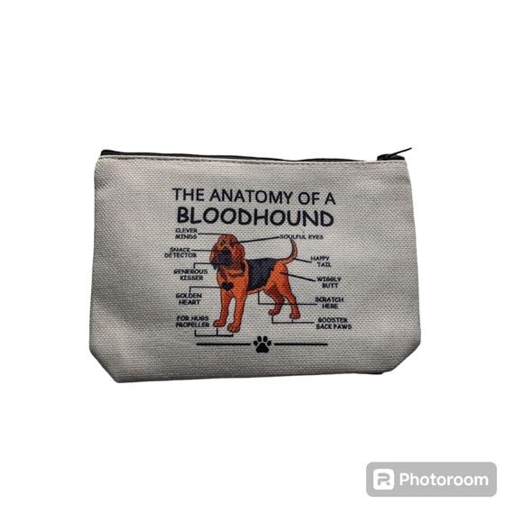 Cosmetic Gift Bag. "The Anatomy of a Bloodhound". NWT. - Picture 3 of 8